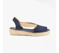 Women's Toni Pons ETNA Womens Leather Open-Toe Espadrilles Navy - Size: 5