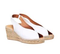 Toni Pons Laila-p Esparto Wedge Sandals White EU 44 Woman