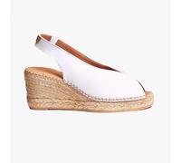 Toni Pons Laila Womens Leather Slip-On Breathable Casual White Espadrilles