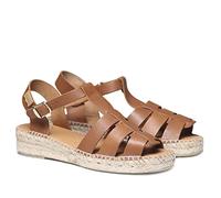 Toni Pons Leather Espadrilles for Women - Emma - Nougat, 8 UK - 41 EU