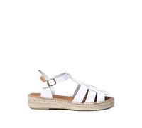 Toni Pons Leather Espadrilles for Women - Emma - White, 4 UK - 37 EU