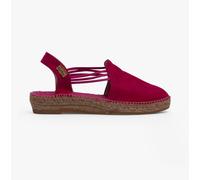 Toni Pons Nuria Fuchsia Womens Espadrilles 0110-62 in a Plain Leather in Size 41