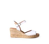 Toni Pons Sia P 5 WHITE LEATHER Womens Espadrilles 4008-61 in a Plain Leather in Size 39