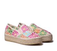 TONI PONS Pola Cotton Closed Espadrille Embroidered Multi-Colour, Mosaic, 7 UK