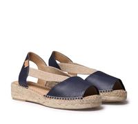 TONI PONS TALA - Women's Espadrille in Leather with wedge and elastic for a wider fit, navy, 5 UK
