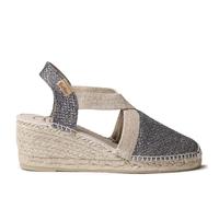 Toni Pons Triton Wedge Espadrilles UK 6 Black