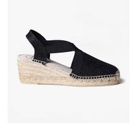 Toni Pons Triton Womens Espadrille Sandals Black Cotton - Size UK 8