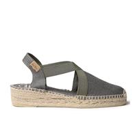 TONI PONS Verona - Vegan wedge espadrille for Women made of cotton., khaki, 7 UK