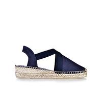 TONI PONS Verona - Vegan wedge espadrille for Women made of cotton., navy, 3 UK