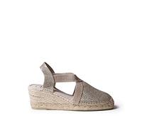 Toni Pons Women's Espadrille in Cotton Fabric - Triton - Platinum, 2 UK - 35 EU