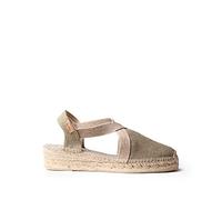 Toni Pons Women's Espadrille in Cotton Fabric - Verdi-V - Khaki, 10 UK - 44 EU