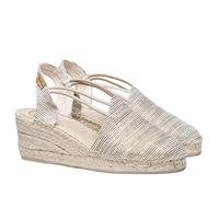Toni Pons Women's Fabric Espadrille - Tania-ZR - Beige, 6 UK - 39 EU