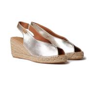 Toni Pons Women's Laila-p Espadrille Wedge Sandal, Platinum, 5