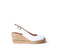 Toni Pons Women's Leather Espadrille - CROACIA - White, 4 UK - 37 EU