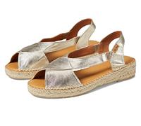 Toni Pons Women's Leather Espadrille - ELDA - Platinum, 5 UK - 38 EU