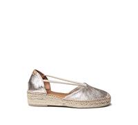 Toni Pons Women's Leather Espadrille - ERLA - Platinum, 8 UK - 41 EU
