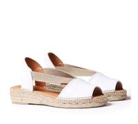 Toni Pons Women's Leather Espadrille - ETNA - White, 7 UK - 40 EU