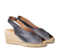 Toni Pons Women's Leather Espadrille - Laila-P - Black, 7 UK - 40 EU