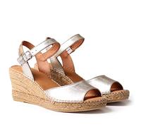 Toni Pons Sia-p Esparto Wedge Sandals Silver EU 38 Woman
