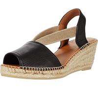 Toni Pons Women's Leather Espadrille - TEIDE-P - Black, 6 UK - 39 EU