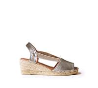 Toni Pons Women's Leather Espadrille - TEIDE-P - Platinum, 9,5 UK - 43 EU