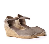 Toni Pons Women's Linen Espadrille - CALDES - Taupe, 7 UK - 40 EU