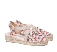 Toni Pons Women's Multicolored Raffia Espadrille - Vera - Multicolor, 6 UK - 39 EU