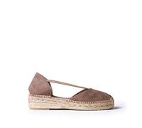 Toni Pons Women's Suede Espadrille - ERLA - Taupe, 7 UK - 40 EU