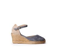 Toni Pons Women's Suede Espadrille - Lloret-5 - Grey, 1,5 UK - 34 EU