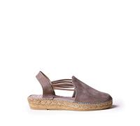 Toni Pons Women's Suede Espadrille - Nuria - Taupe, 8 UK - 41 EU