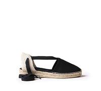 Toni Pons Women's Vegan Espadrille in Fabric - Grecia Black, 38 EU - 5 UK