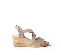 Toni Pons Women's Vegan Espadrille in Fabric - SOL-S Platinum, 41 EU - 8 UK