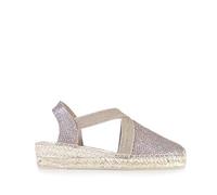 Toni Pons Women's Vegan Espadrille in Fabric - VELINO Platinum, 39 EU - 6 UK