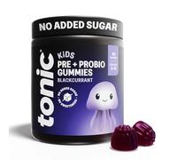 Tonic Health Kids Prebio & Probio Gummies, No Added Sugar, Digestive System, Gut Health, Immune System, Ages 3-12, Vegan, Blackcurrant, Month Supply (60 Count)
