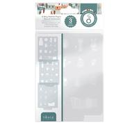 Tonic Studios - A Very Festive Fayre Layering Stencil Collection - 3 Craft Stencils - 128mm x 171mm