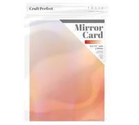 TONIC STUDIOS Craft Perfect Angel Fire Iridescent Mirror Cardstock - Rainbow Hue, Angel Fire, Blushing Mermaid, Indian Summer - 5 Sheets - 8.5" x 11" - 92lb Weight