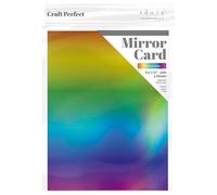 TONIC STUDIOS Craft Perfect Rainbow Hues Ombre Iridescent Mirror Cardstock (5 Sheets, 8.5" x 11", Multi-colored, 92lb)