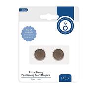 Tonic Studios Extra Strong Positioning Craft Magnets 18 mm - 1 Pair (2 Pcs) - Thin & Small - for Magnetic Platform - Crafting, Card Making, Scrapbooking & Journaling
