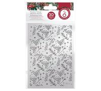 Tonic Studios Holiday Collection 3D Embossing Folder - Timeless Tidings Mistletoe Shower - 5" x 7" - Card Making Supplies for Journaling, Scrapbooking and Paper Crafts