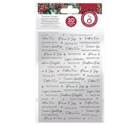 Tonic Studios Timeless Tidings Season's Greetings 3D Embossing Folder - 5527E