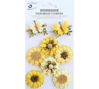 Tonic Studios Little Birdie Arcadia Paper Flowers 8/Pkg-Sunshine