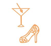 Tonic Studios Party Heels & Cocktails Die Set - Pack of 2 (41mm x 53mm)