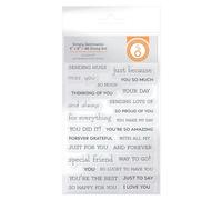 Tonic Studios Simply Sentiment Stamp Set - 26 Stamps for Heartwarming Sentiments