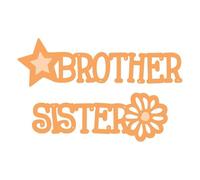 Tonic Studios - Sister & Brother Sentiment Die Set (3839E) | Intricate Die-Cut Words for Cardmaking, Scrapbooking & DIY Craft Projects