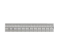 Tonic Studios Tim Holtz 12" x 2" Media Ruler - 4634e - Multi-Purpose Craft Ruler with Metal Cutting Edges, Grip Rails, Imperial & Metric Measurements, Craft Pick Guide Holes