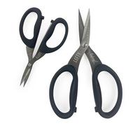 Tonic Studios Tim Holtz - Left Handed Scissor Bundle - Includes 7-Inch Titanium Snips & 5-Inch Mini Snips with Non-Stick Coating and Micro-Serrated Blades