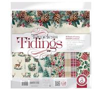 Tonic Studios Timeless Tidings - Christmas Scrapbook Paper 12 x 12" - Craft Paper Pad - 18x Patterned Cardstock 200 GSM - Scrapbooking, Journaling, Cardmaking & Die-Cutting - Acid-Free & Lignin-Free