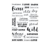 Tonic Studios Wild About Zoo Stamp Set - Adorable Jungle Animal Theme - Coordinates with Die Sets 5016E-5019E