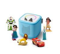 Toniebox 2 Audio Player Disney Bundle for Kids 3+ with Elsa, Moana, Lightning McQueen, Simba, Encanto, and Toy Story - Sky Blue