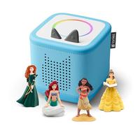 Toniebox 2 Audio Player Disney Princess Bundle for Kids 3+ with Ariel, Moana, Merida, and Belle - Sky Blue